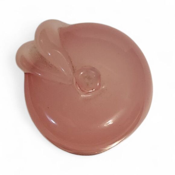 Vintage Archimede Seguso Pink Alabaster Murano Glass Apple Paperweight 2" - Picture 4 of 8